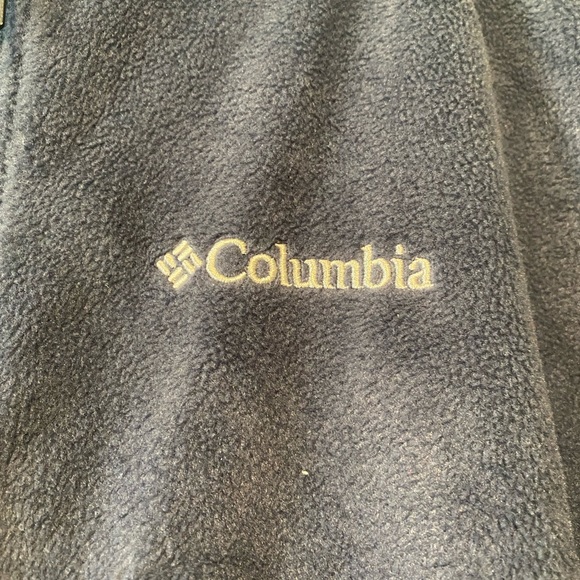 Columbia Mens Full Zip Vest MediumBlue Fleece Steens Mountain Jacket Zip Pockets - Picture 2 of 7